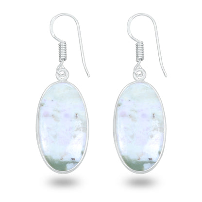 Lucky Jade with Stichtite Earrings – Silver-Plated, Handmade | Wholesale