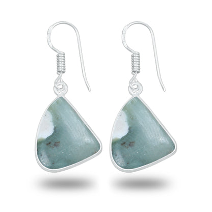 Lucky Jade with Stichtite Earrings – Silver-Plated, Handmade | Wholesale