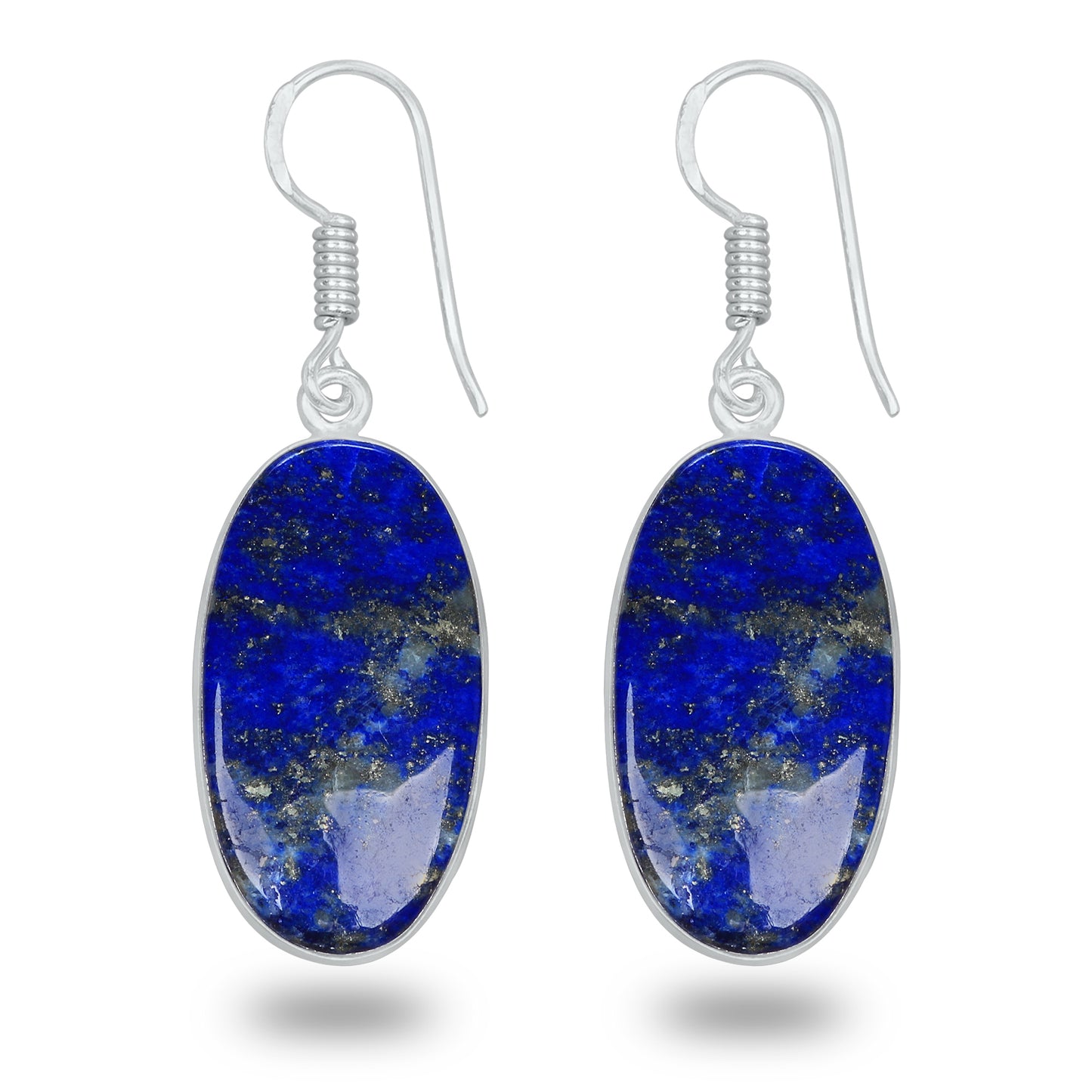 Boucles d'oreilles en lapis-lazuli – Minimalistes, plaquées argent | Bijoux Simple Works en gros