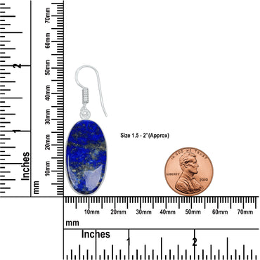 Boucles d'oreilles en lapis-lazuli – Minimalistes, plaquées argent | Bijoux Simple Works en gros