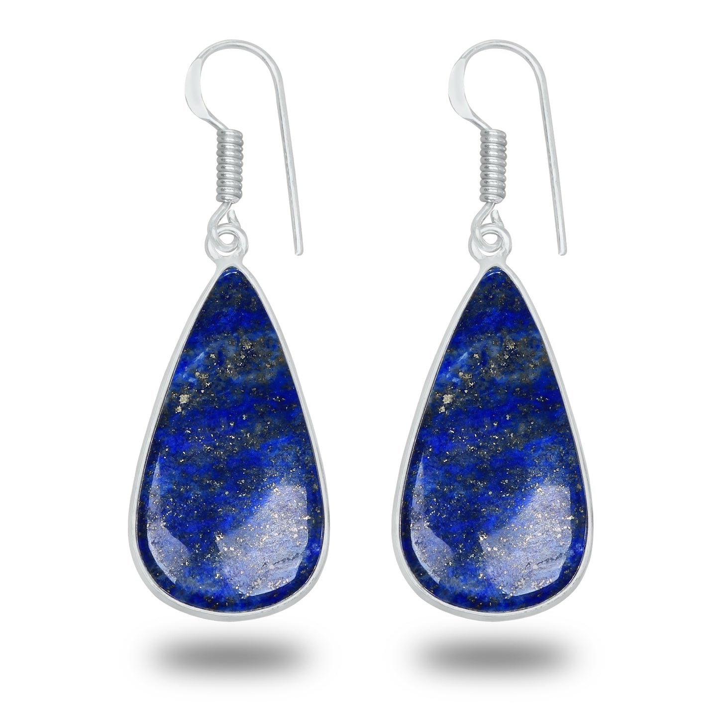 Boucles d'oreilles en lapis-lazuli – Minimalistes, plaquées argent | Bijoux Simple Works en gros