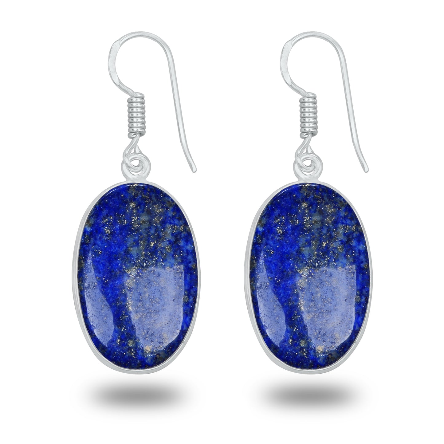 Boucles d'oreilles en lapis-lazuli – Minimalistes, plaquées argent | Bijoux Simple Works en gros