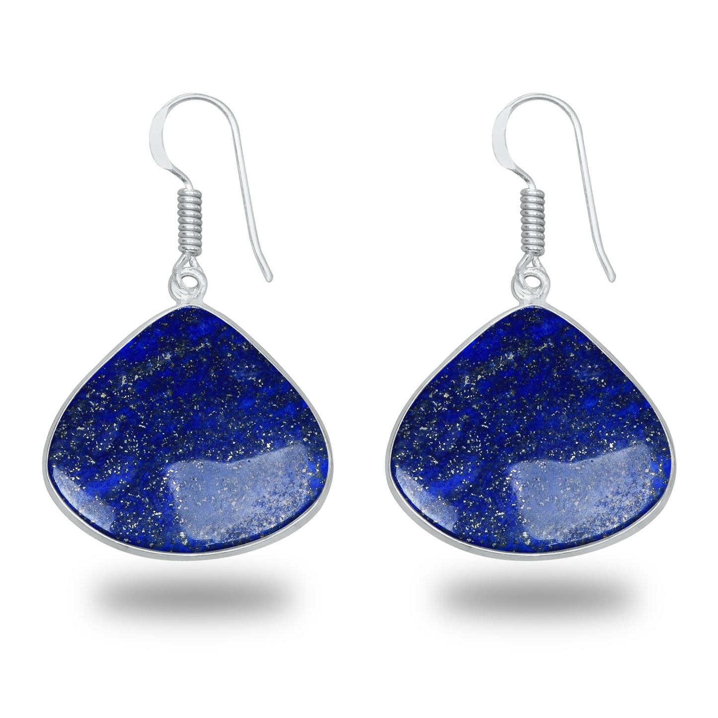 Boucles d'oreilles en lapis-lazuli – Minimalistes, plaquées argent | Bijoux Simple Works en gros