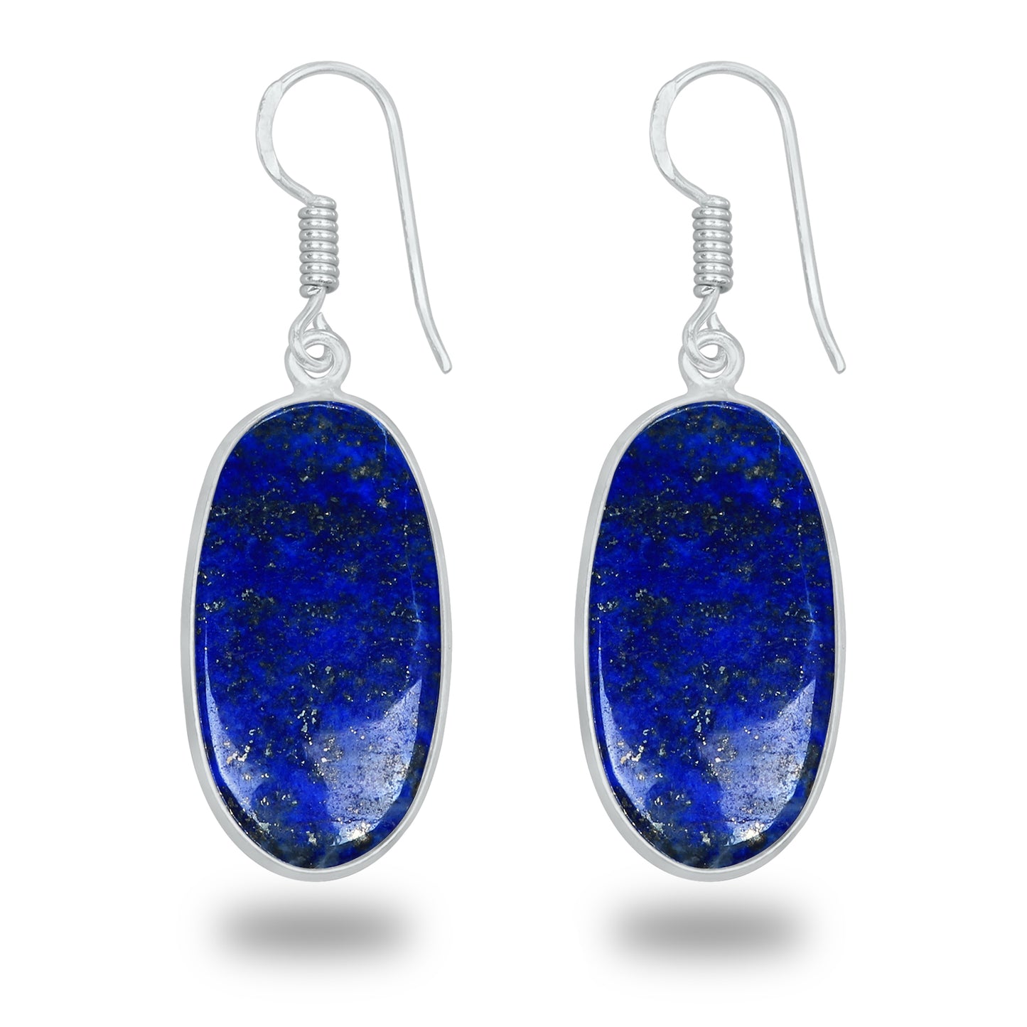 Boucles d'oreilles en lapis-lazuli – Minimalistes, plaquées argent | Bijoux Simple Works en gros