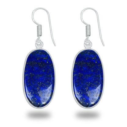 Boucles d'oreilles en lapis-lazuli – Minimalistes, plaquées argent | Bijoux Simple Works en gros