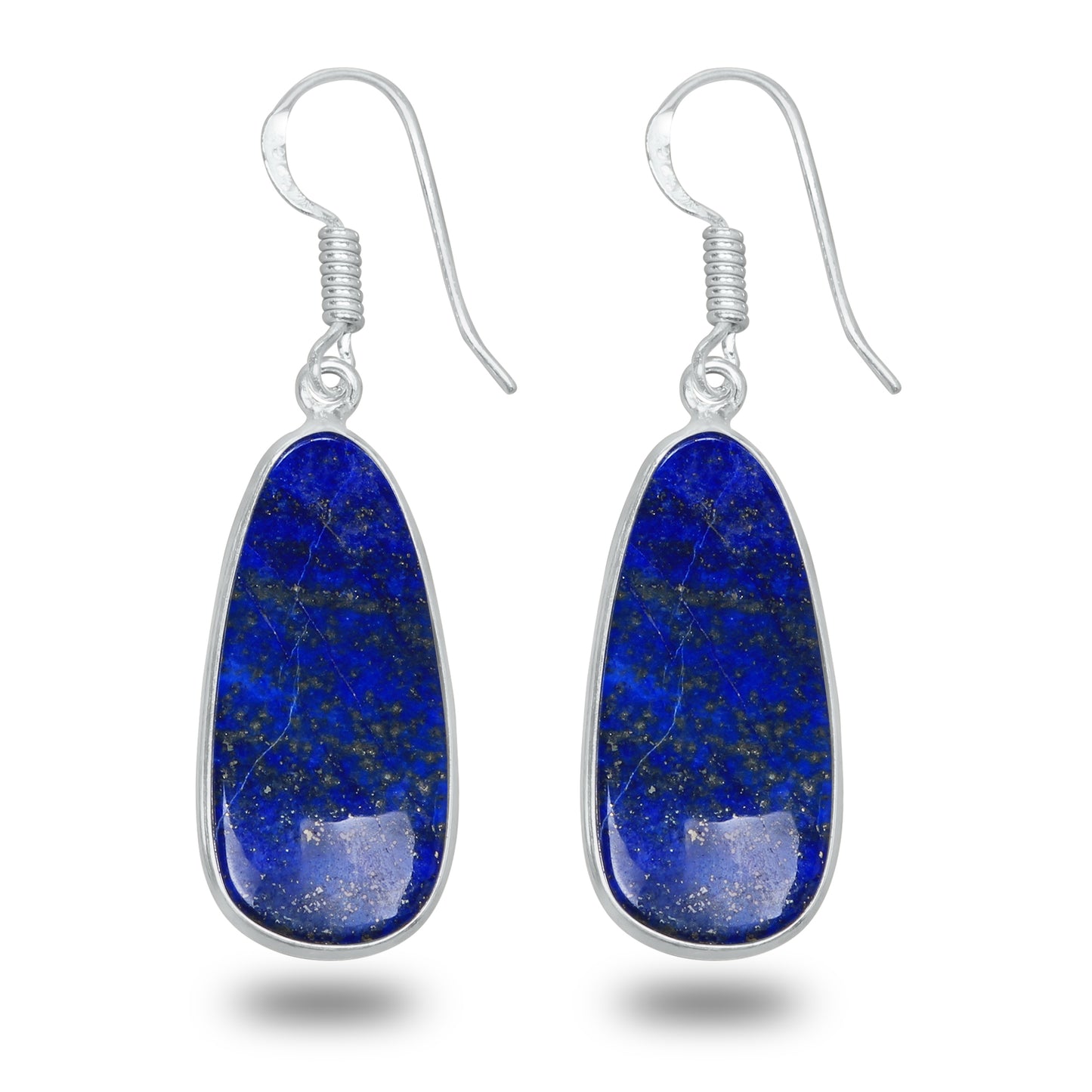 Boucles d'oreilles en lapis-lazuli – Minimalistes, plaquées argent | Bijoux Simple Works en gros