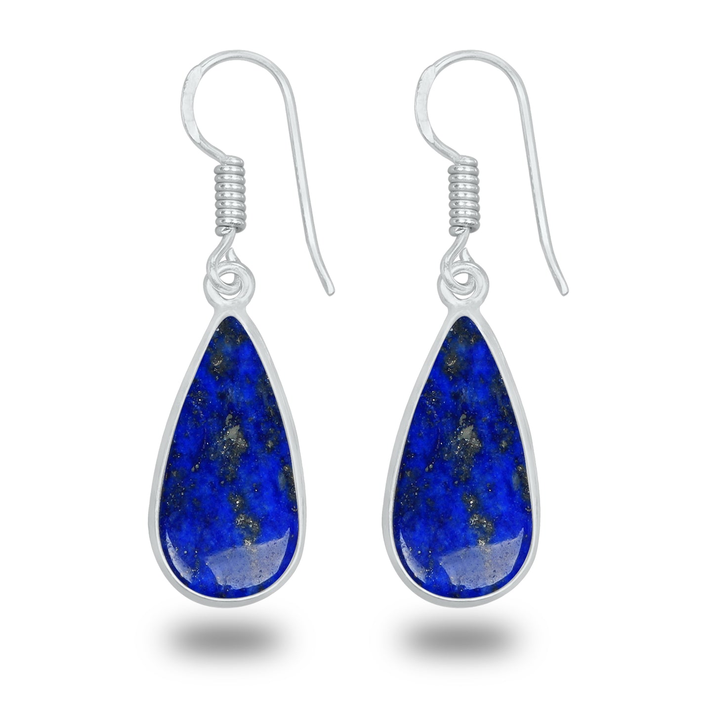 Boucles d'oreilles en lapis-lazuli – Minimalistes, plaquées argent | Bijoux Simple Works en gros