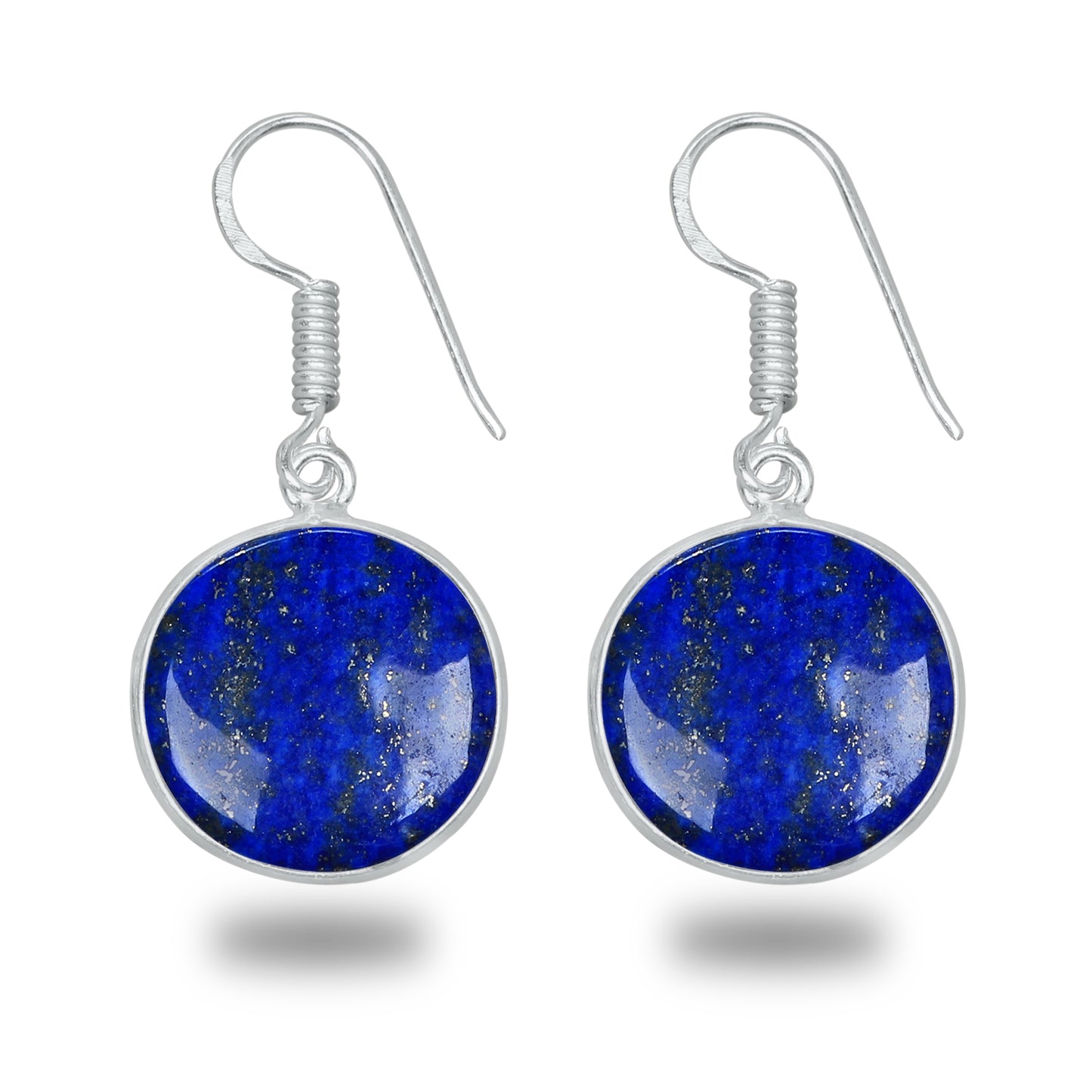 Boucles d'oreilles en lapis-lazuli – Minimalistes, plaquées argent | Bijoux Simple Works en gros