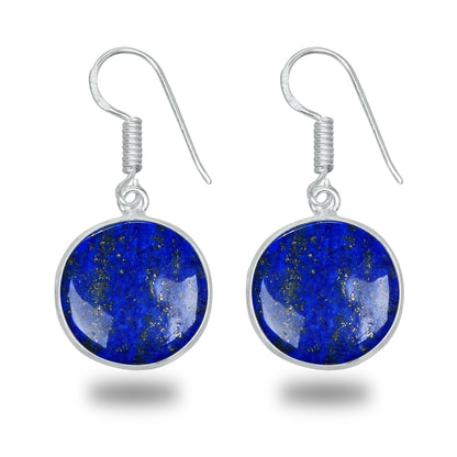 Boucles d'oreilles en lapis-lazuli – Minimalistes, plaquées argent | Bijoux Simple Works en gros