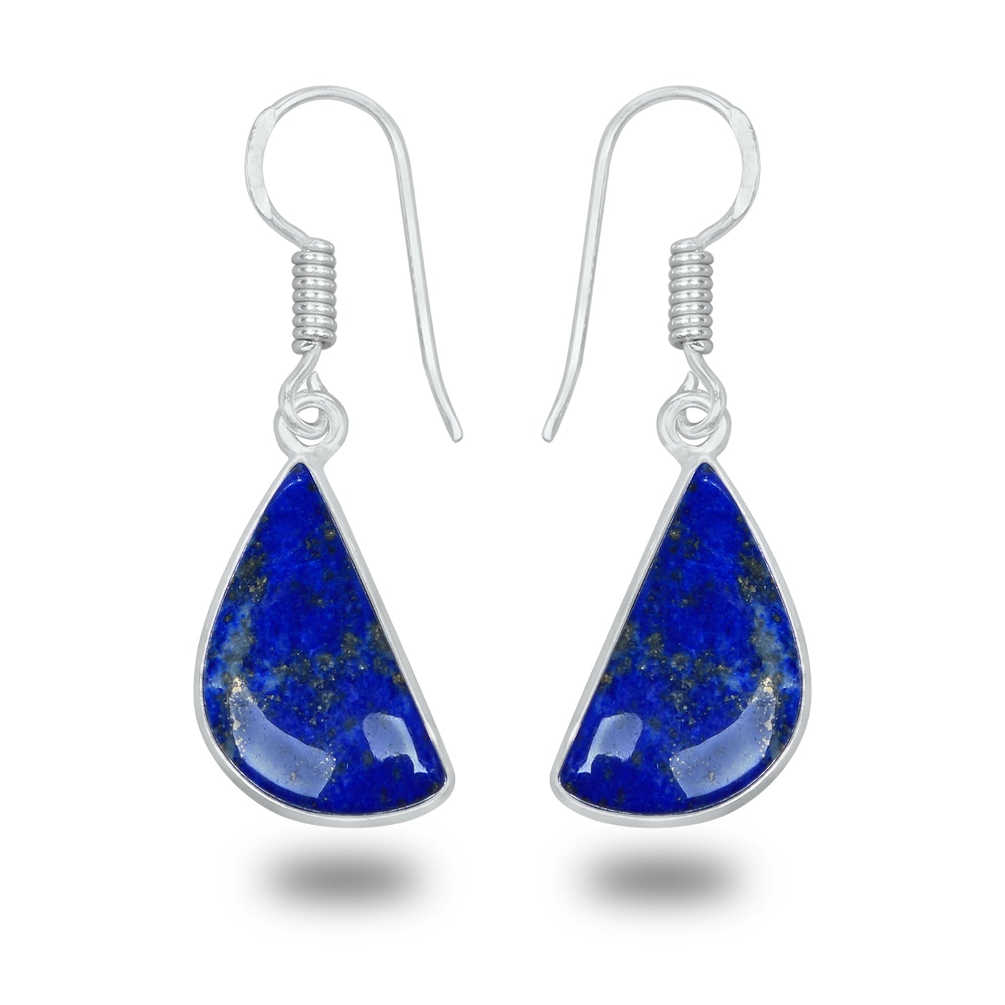 Boucles d'oreilles en lapis-lazuli – Minimalistes, plaquées argent | Bijoux Simple Works en gros