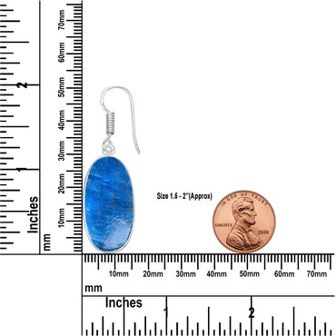 Apatite Earrings – Minimalist, Silver-Plated | Wholesale Handmade Jewelry