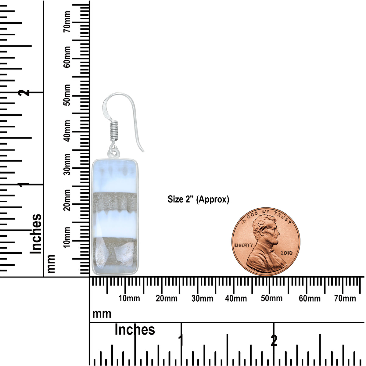 Owyhee Blue Opal Earrings – Minimalist, Silver-Plated | Wholesale Simple works Jewelry