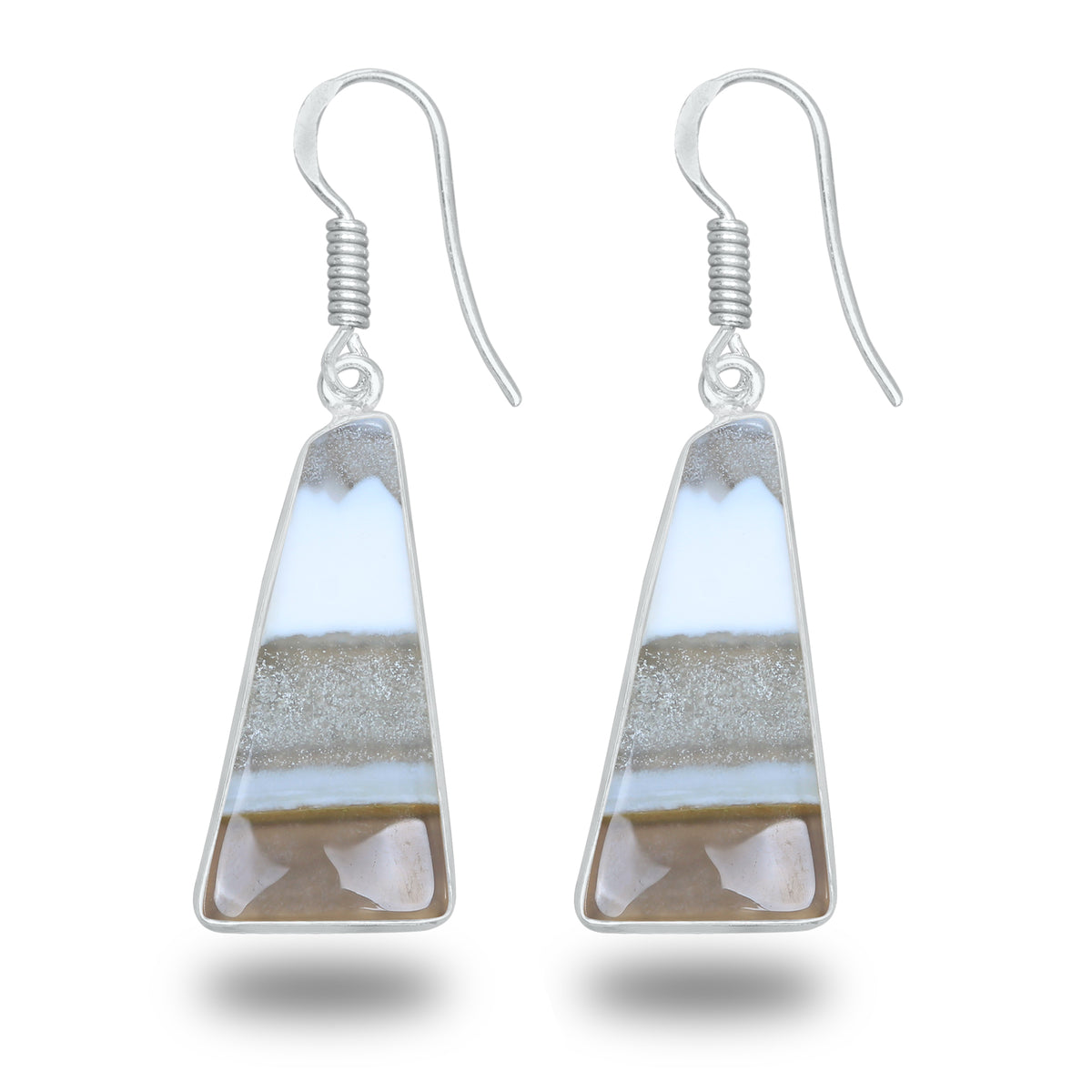 Owyhee Blue Opal Earrings – Minimalist, Silver-Plated | Wholesale Simple works Jewelry