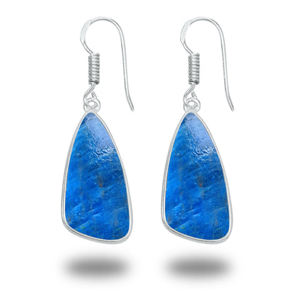 Apatite Earrings – Minimalist, Silver-Plated | Wholesale Handmade Jewelry