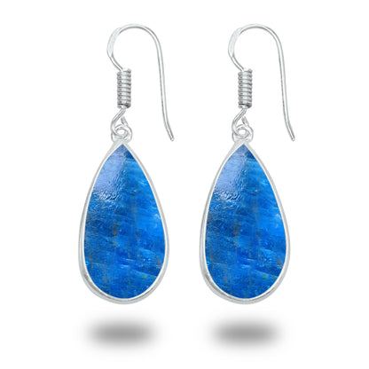 Apatite Earrings – Minimalist, Silver-Plated | Wholesale Handmade Jewelry