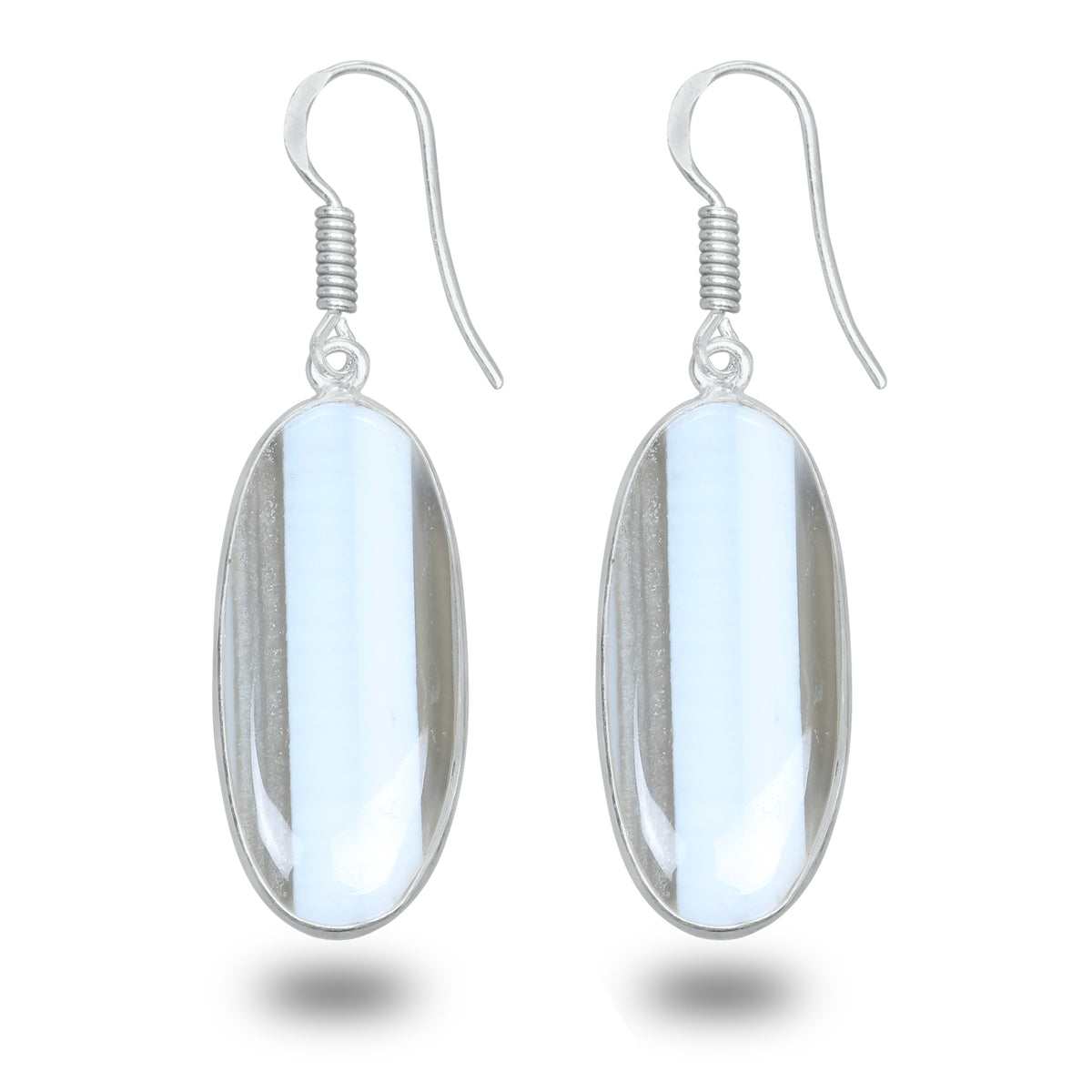 Owyhee Blue Opal Earrings – Minimalist, Silver-Plated | Wholesale Simple works Jewelry