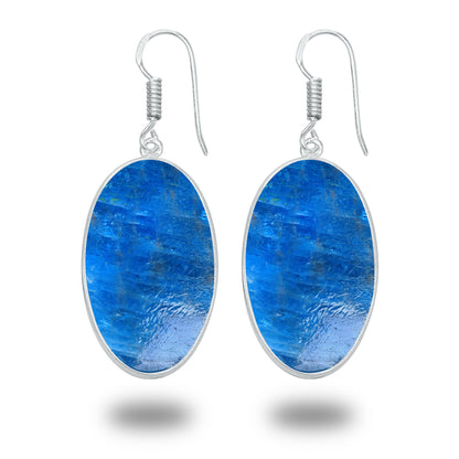 Apatite Earrings – Minimalist, Silver-Plated | Wholesale Handmade Jewelry