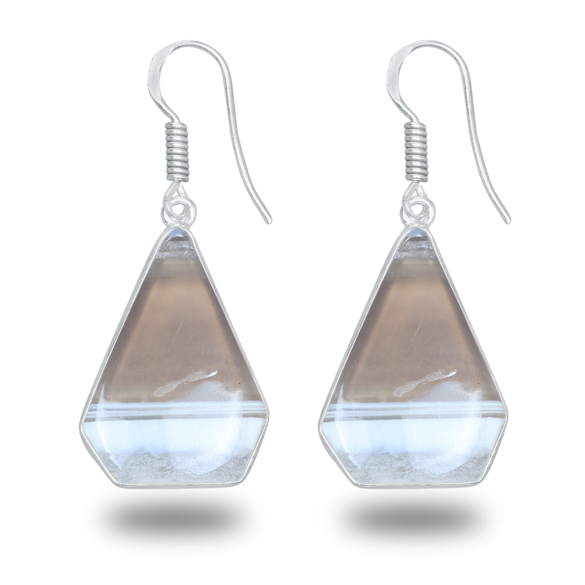 Owyhee Blue Opal Earrings – Minimalist, Silver-Plated | Wholesale Simple works Jewelry