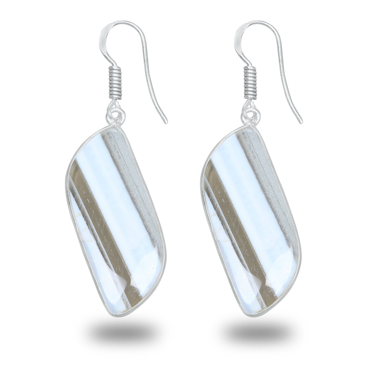Owyhee Blue Opal Earrings – Minimalist, Silver-Plated | Wholesale Simple works Jewelry