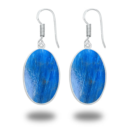Apatite Earrings – Minimalist, Silver-Plated | Wholesale Handmade Jewelry