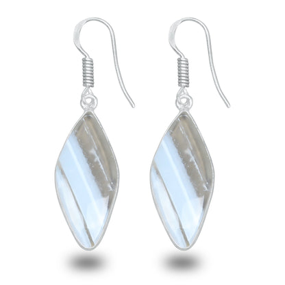 Owyhee Blue Opal Earrings – Minimalist, Silver-Plated | Wholesale Simple works Jewelry