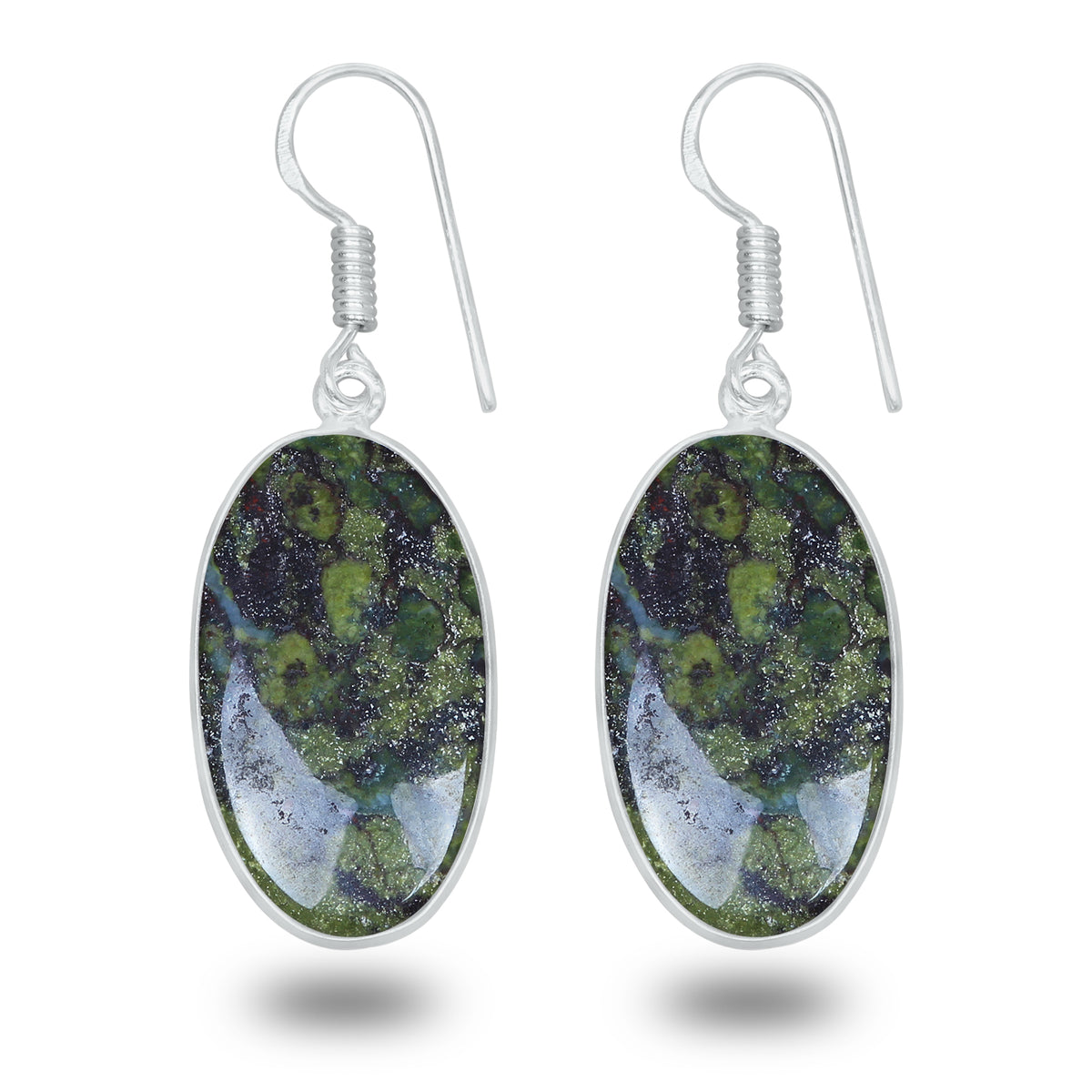 Dragon Blood Jasper Earrings – Minimalist, Silver-Plated | Wholesale & Handmade