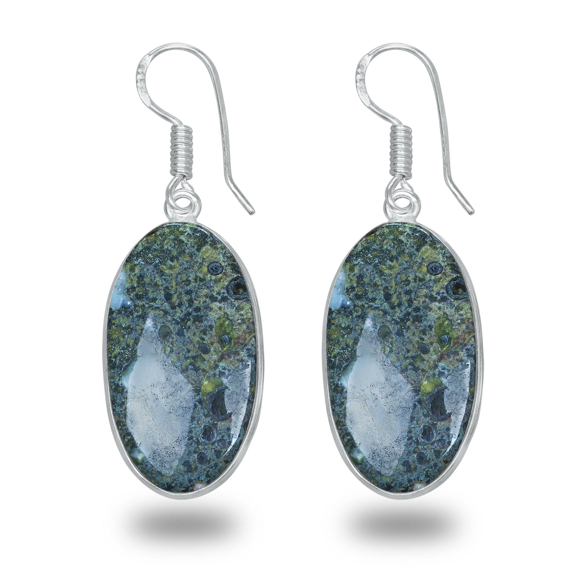 Dragon Blood Jasper Earrings – Minimalist, Silver-Plated | Wholesale & Handmade