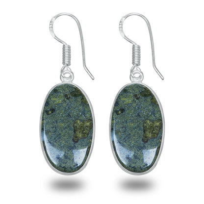 Dragon Blood Jasper Earrings – Minimalist, Silver-Plated | Wholesale & Handmade