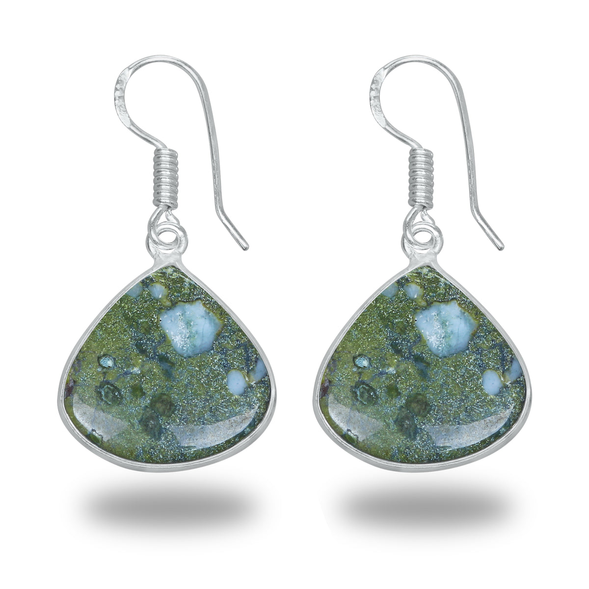 Dragon Blood Jasper Earrings – Minimalist, Silver-Plated | Wholesale & Handmade