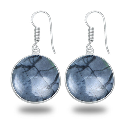 Picasso Jasper Earrings – Minimalist, Silver-Plated | Wholesale & Handmade