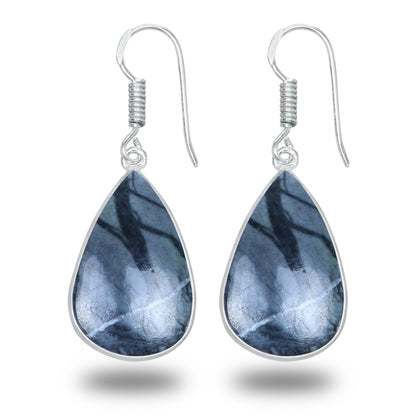 Picasso Jasper Earrings – Minimalist, Silver-Plated | Wholesale & Handmade