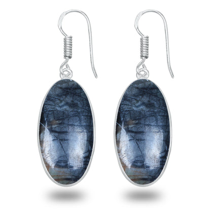 Picasso Jasper Earrings – Minimalist, Silver-Plated | Wholesale & Handmade