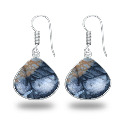 Picasso Jasper Earrings – Minimalist, Silver-Plated | Wholesale & Handmade