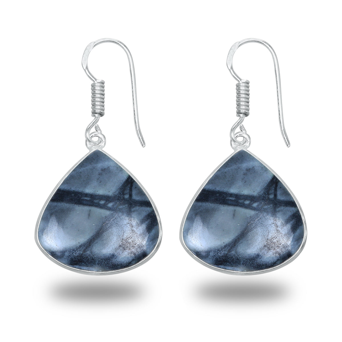 Picasso Jasper Earrings – Minimalist, Silver-Plated | Wholesale & Handmade