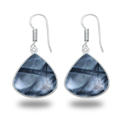 Picasso Jasper Earrings – Minimalist, Silver-Plated | Wholesale & Handmade