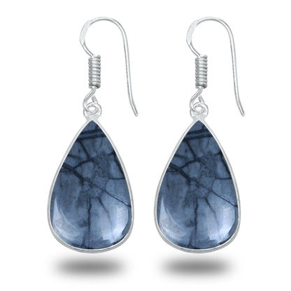 Picasso Jasper Earrings – Minimalist, Silver-Plated | Wholesale & Handmade