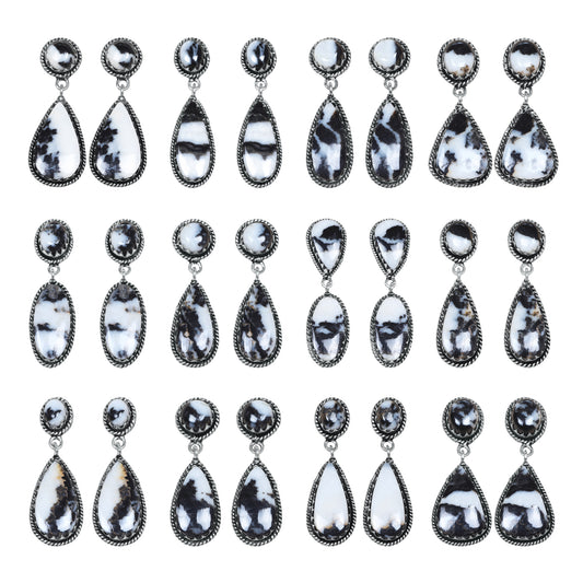 Boucles d'oreilles en turquoise Buffalo – Minimalistes, plaquées argent | Vente en gros et fabrication artisanale