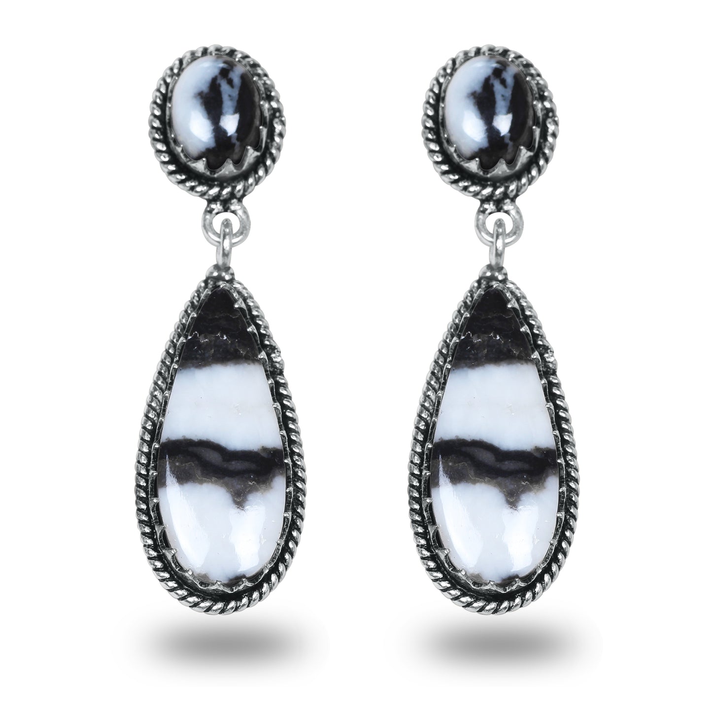 Boucles d'oreilles en turquoise Buffalo – Minimalistes, plaquées argent | Vente en gros et fabrication artisanale