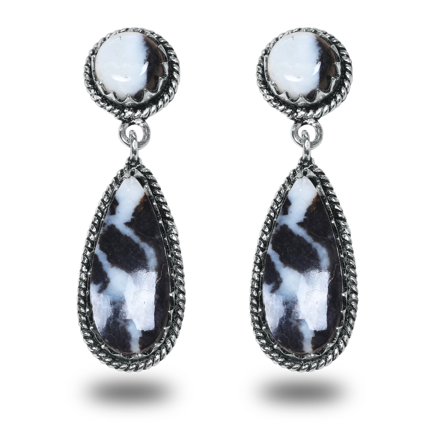 Boucles d'oreilles en turquoise Buffalo – Minimalistes, plaquées argent | Vente en gros et fabrication artisanale