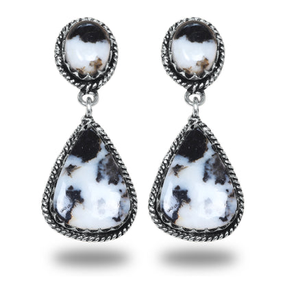 Boucles d'oreilles en turquoise Buffalo – Minimalistes, plaquées argent | Vente en gros et fabrication artisanale
