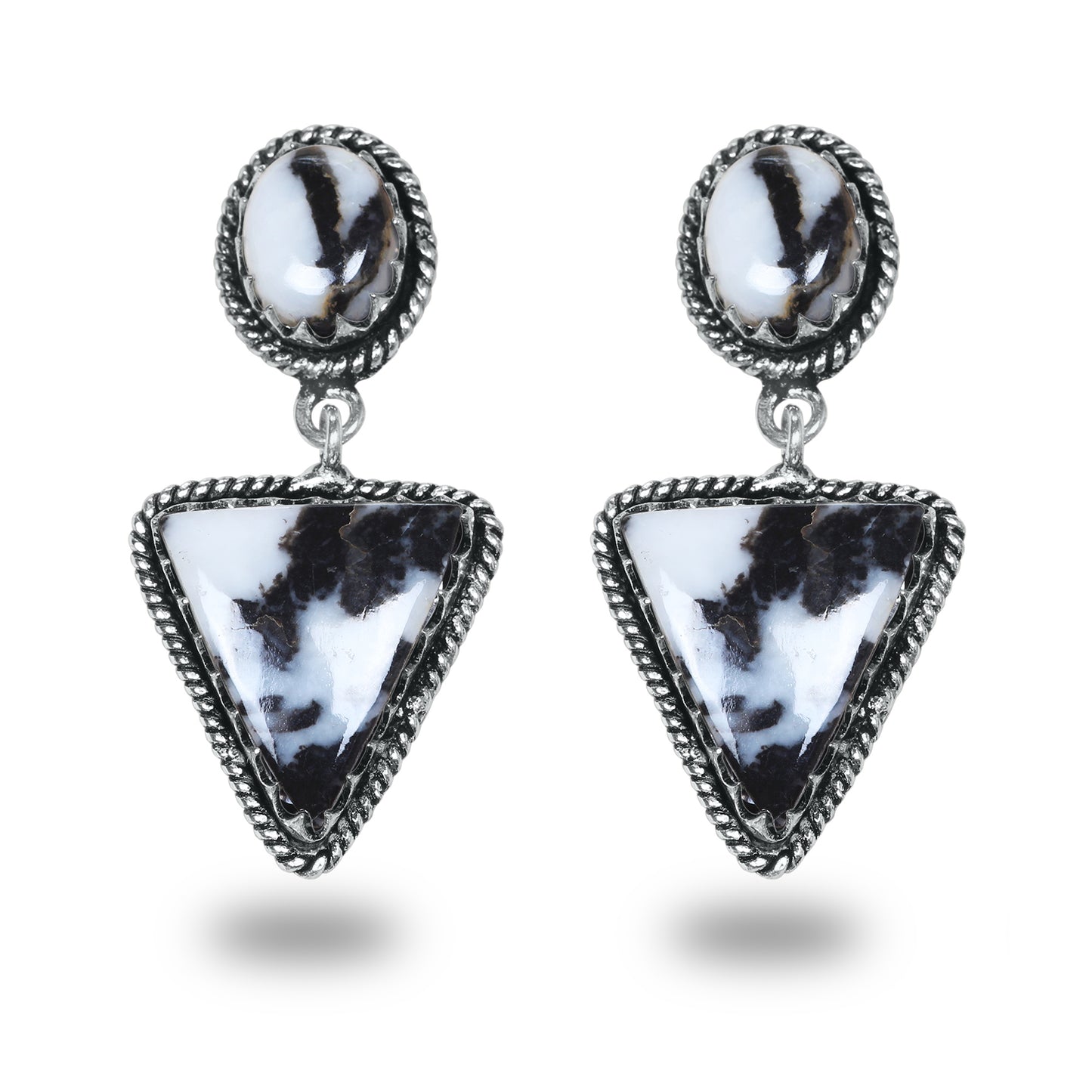 Boucles d'oreilles en turquoise Buffalo – Minimalistes, plaquées argent | Vente en gros et fabrication artisanale