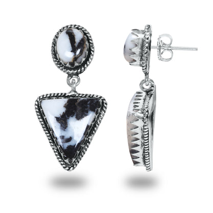 Boucles d'oreilles en turquoise Buffalo – Minimalistes, plaquées argent | Vente en gros et fabrication artisanale