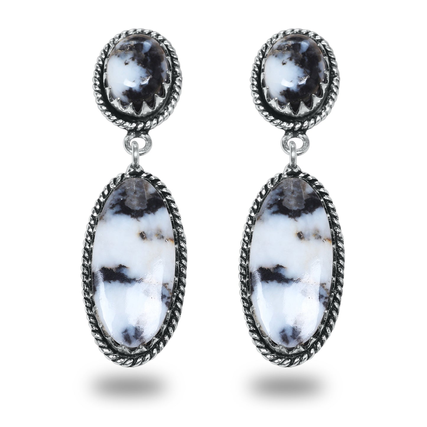 Boucles d'oreilles en turquoise Buffalo – Minimalistes, plaquées argent | Vente en gros et fabrication artisanale