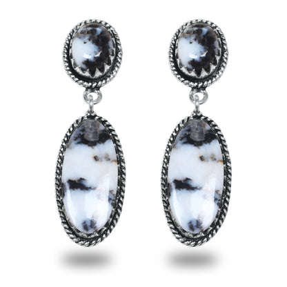 Boucles d'oreilles en turquoise Buffalo – Minimalistes, plaquées argent | Vente en gros et fabrication artisanale