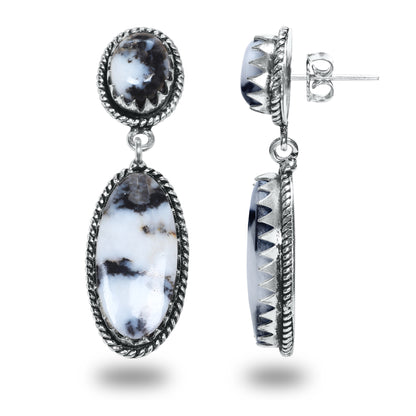 Boucles d'oreilles en turquoise Buffalo – Minimalistes, plaquées argent | Vente en gros et fabrication artisanale