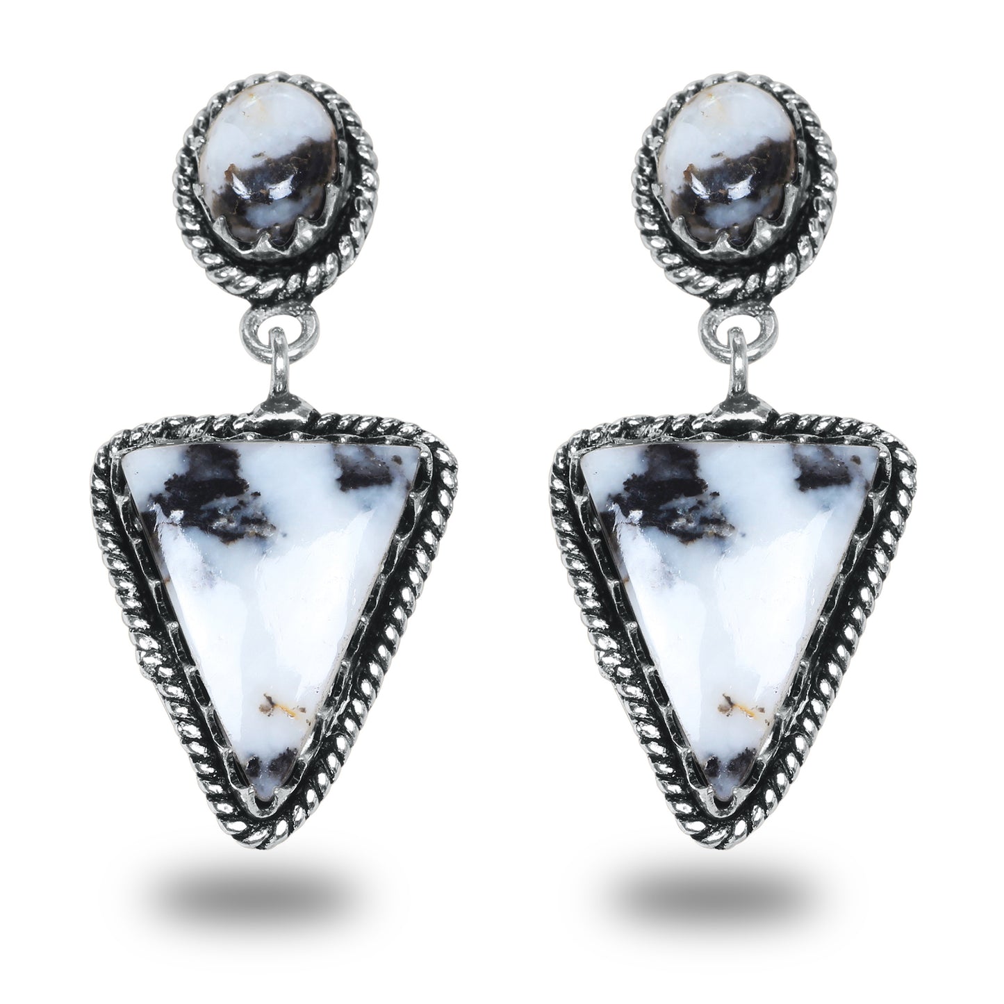 Boucles d'oreilles en turquoise Buffalo – Minimalistes, plaquées argent | Vente en gros et fabrication artisanale