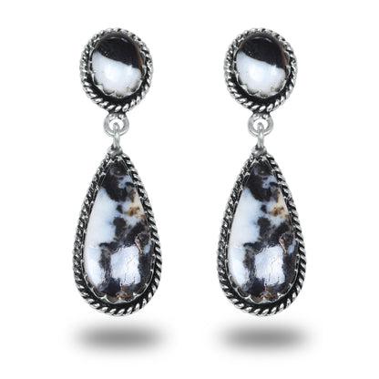 Boucles d'oreilles en turquoise Buffalo – Minimalistes, plaquées argent | Vente en gros et fabrication artisanale