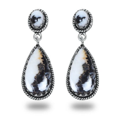 Boucles d'oreilles en turquoise Buffalo – Minimalistes, plaquées argent | Vente en gros et fabrication artisanale