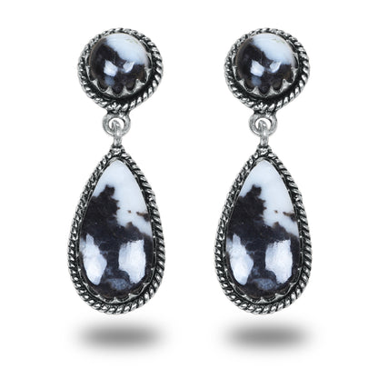 Boucles d'oreilles en turquoise Buffalo – Minimalistes, plaquées argent | Vente en gros et fabrication artisanale