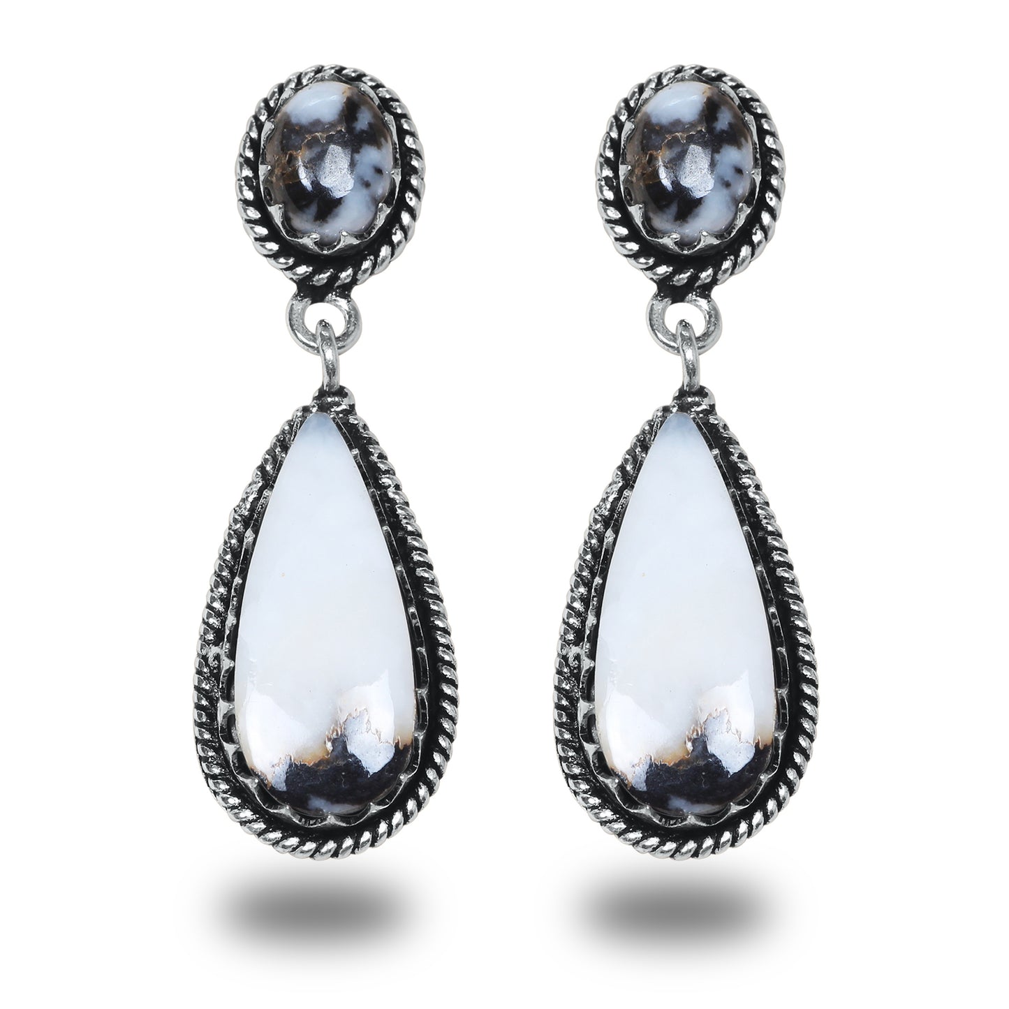 Boucles d'oreilles en turquoise Buffalo – Minimalistes, plaquées argent | Vente en gros et fabrication artisanale